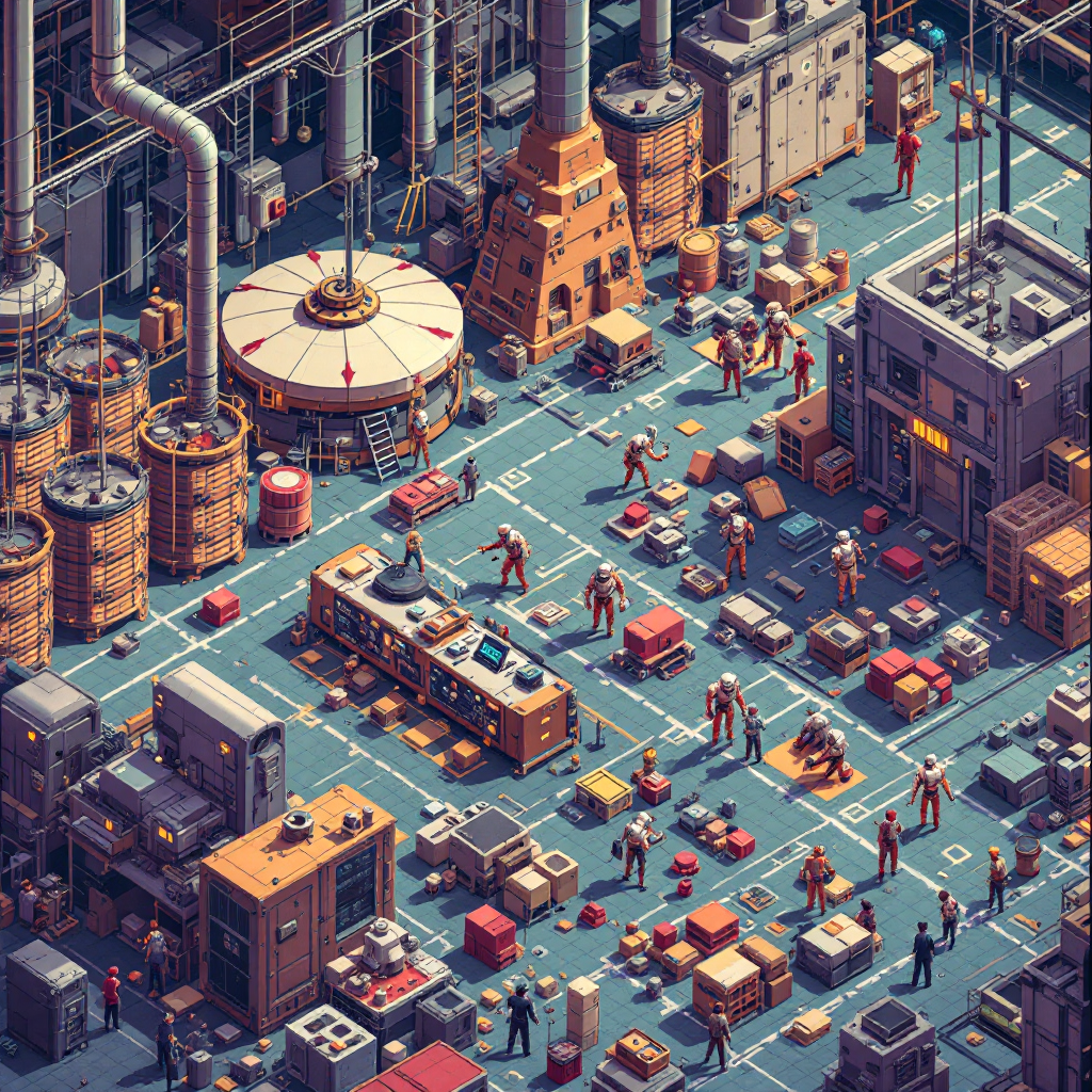 A quality control inspector systematically checking each item on a fast-moving assembly line while maintaining awareness of overall production patterns