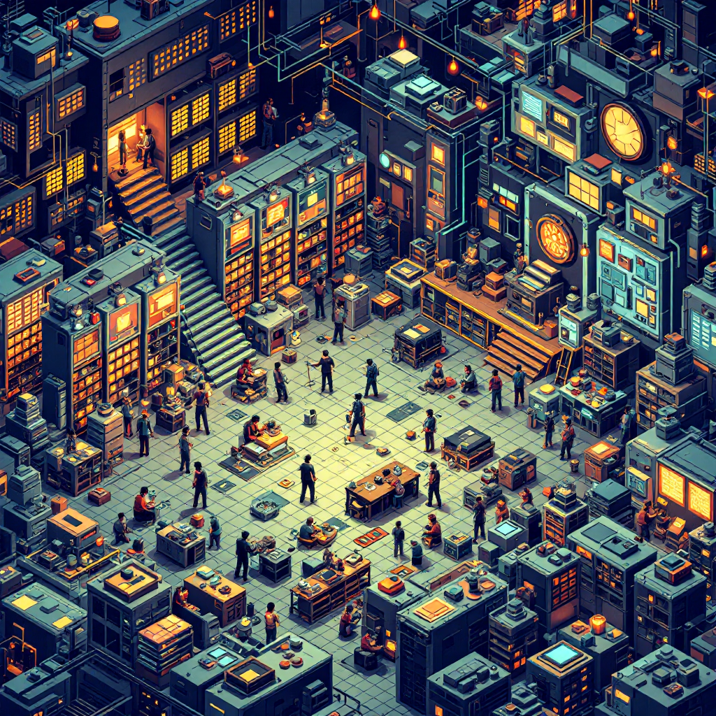 An artisan carefully cataloging different types of knowledge into distinct storage containers, each glowing with accumulated wisdom from past conversations