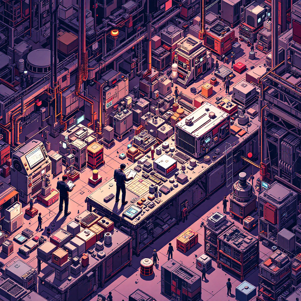 Quality inspector carefully examining each component on an assembly line with checklist in hand, marking approvals before parts continue to the next station